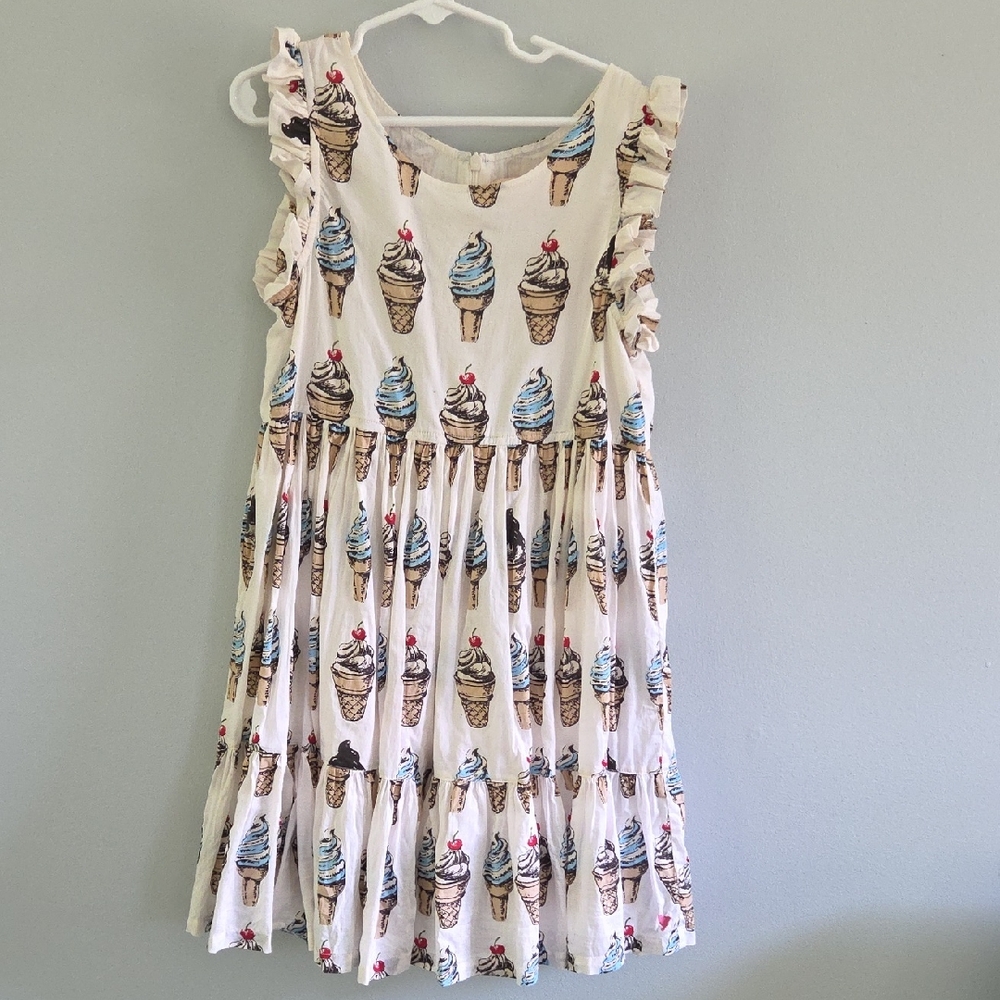 Ice Cream Print Kids Dress